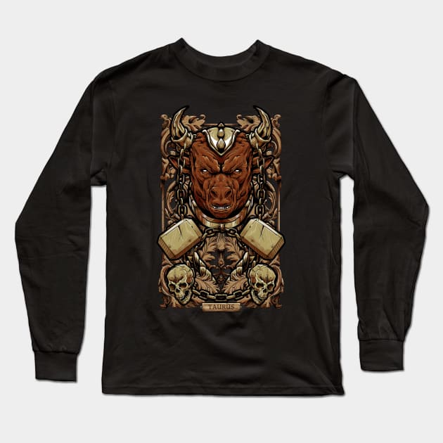 Taurus Long Sleeve T-Shirt by Chack Loon